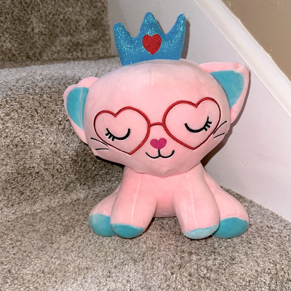 3/$8- Pink and Teal Stuffed Princess Cat